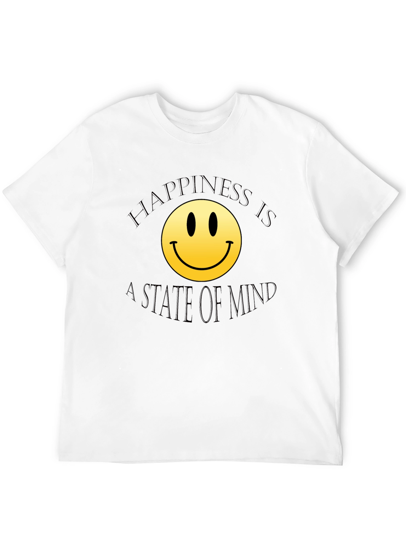 Happiness State of Mind Black T-Shirt