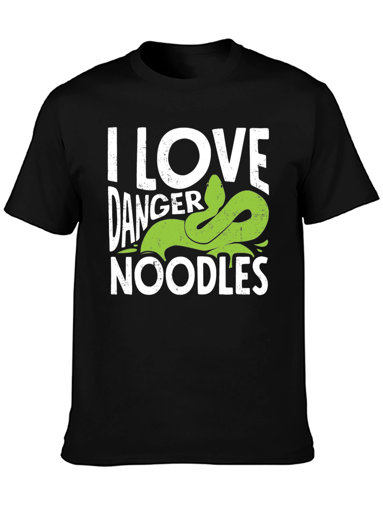 I Love Danger Noodles Snake Graphic T-Shirt