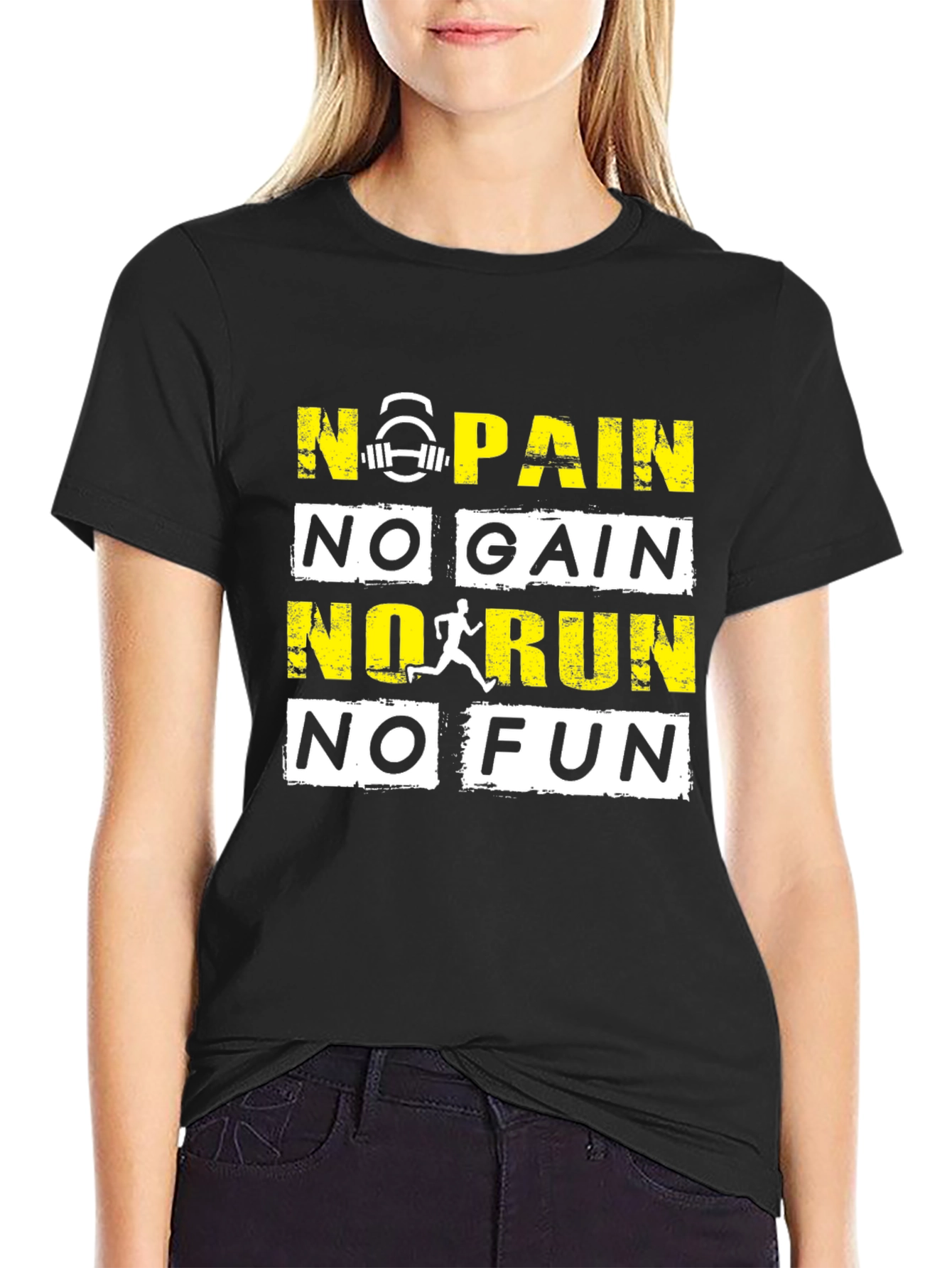 Motivational Workout T-Shirt - No Pain No Gain