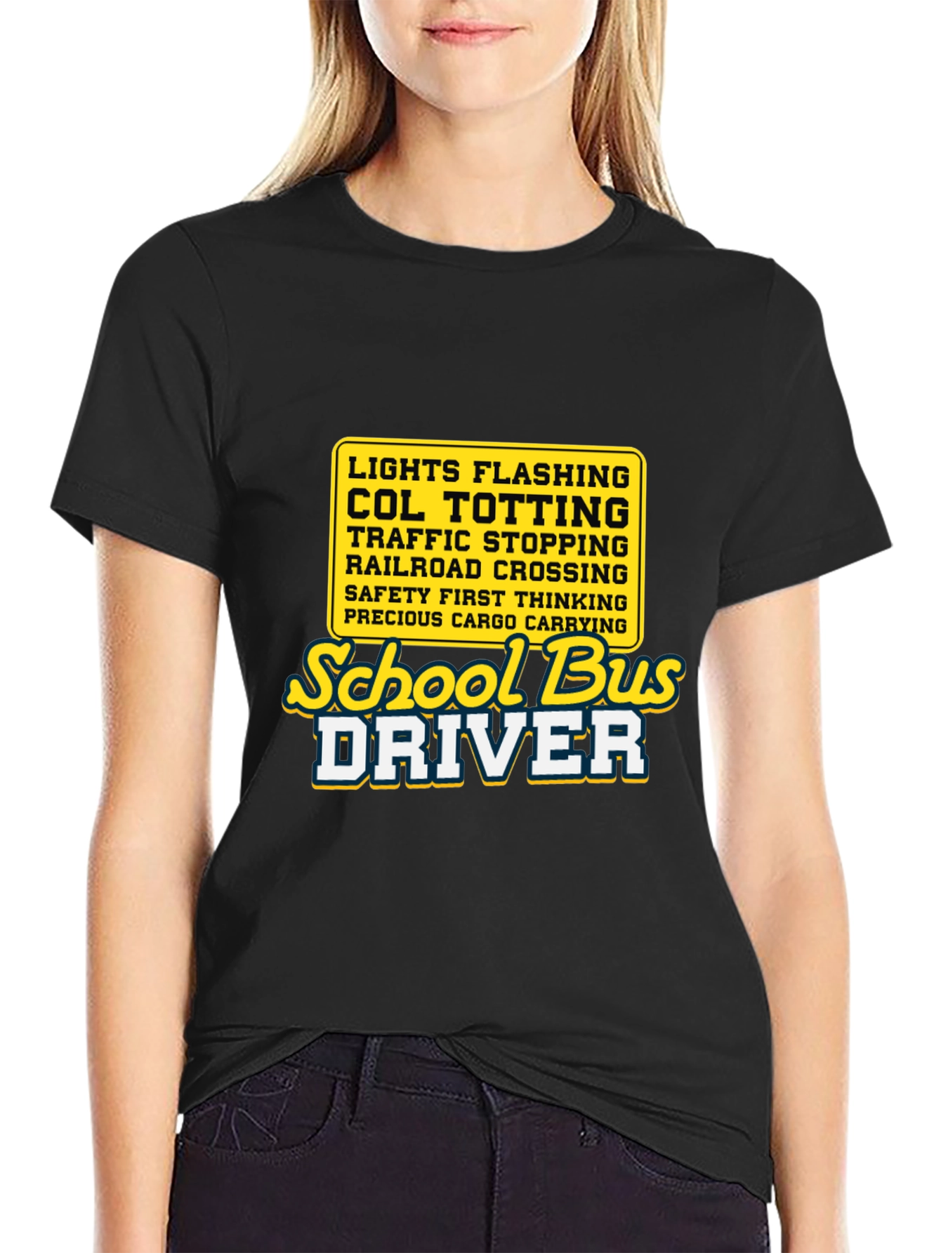 School Bus Driver Tee - Lights Flashing Humor