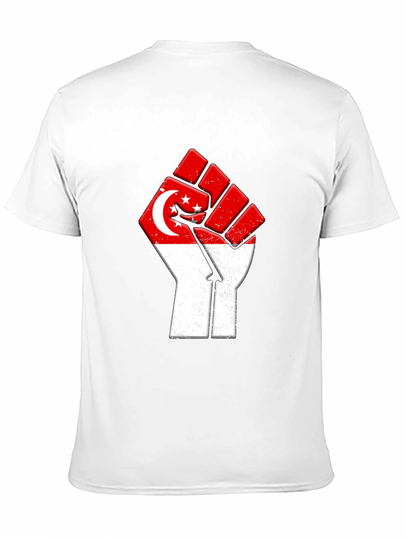 Singapore Flag Fist T-Shirt