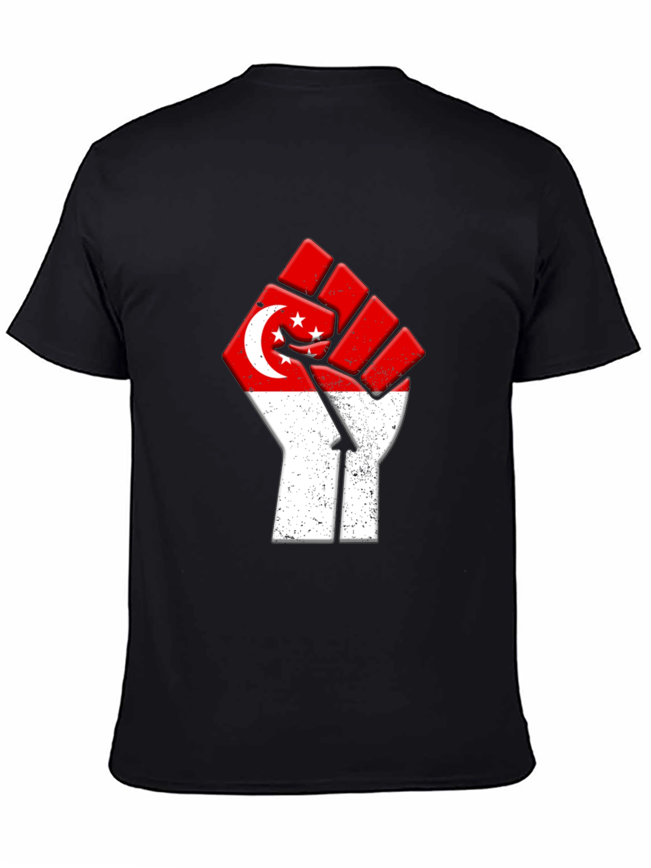 Singapore Flag Fist T-Shirt