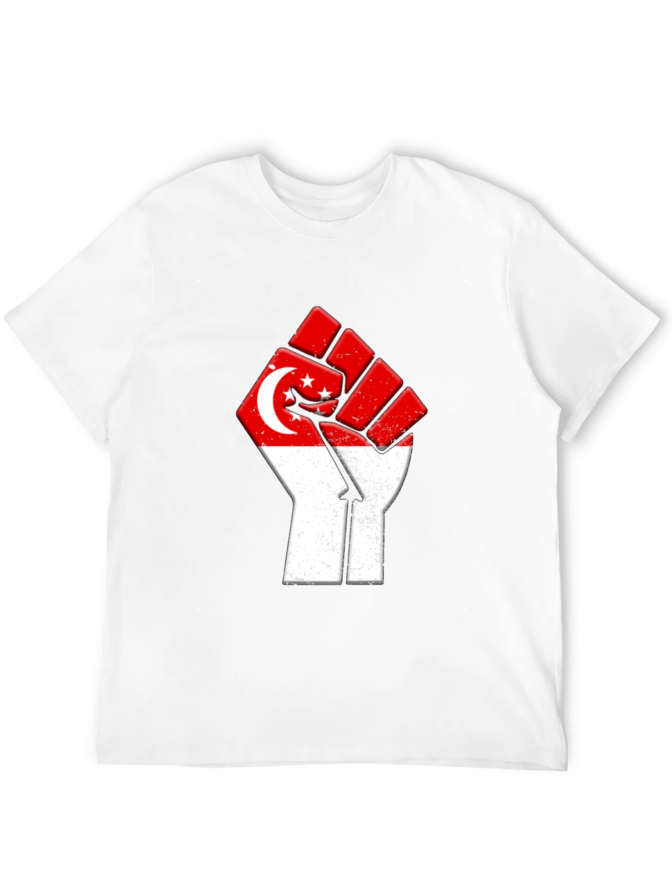Singapore Flag Fist T-Shirt