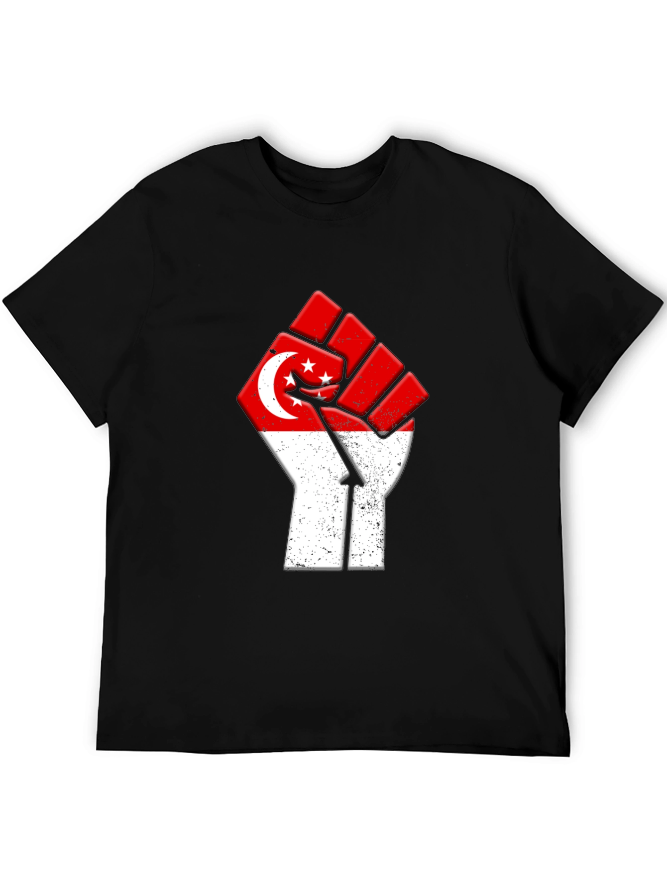 Singapore Flag Fist T-Shirt