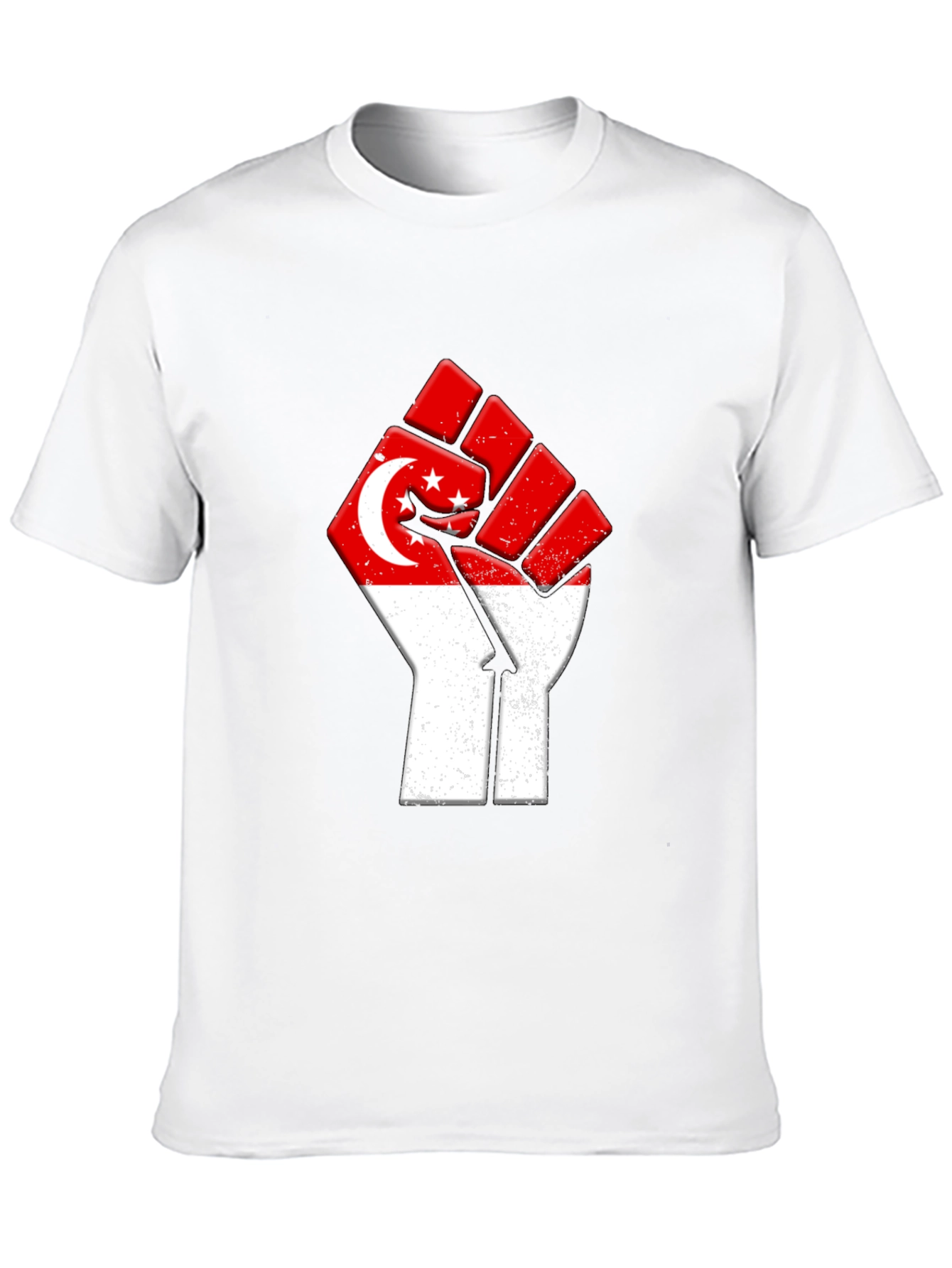 Singapore Flag Fist T-Shirt