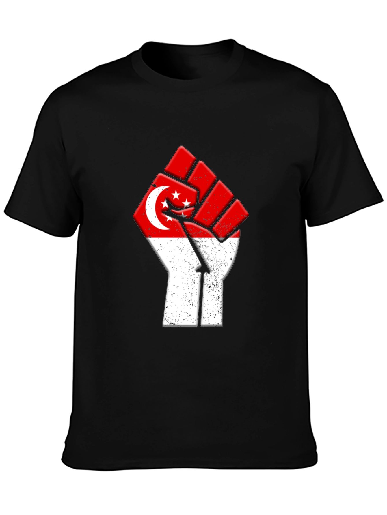Singapore Flag Fist T-Shirt