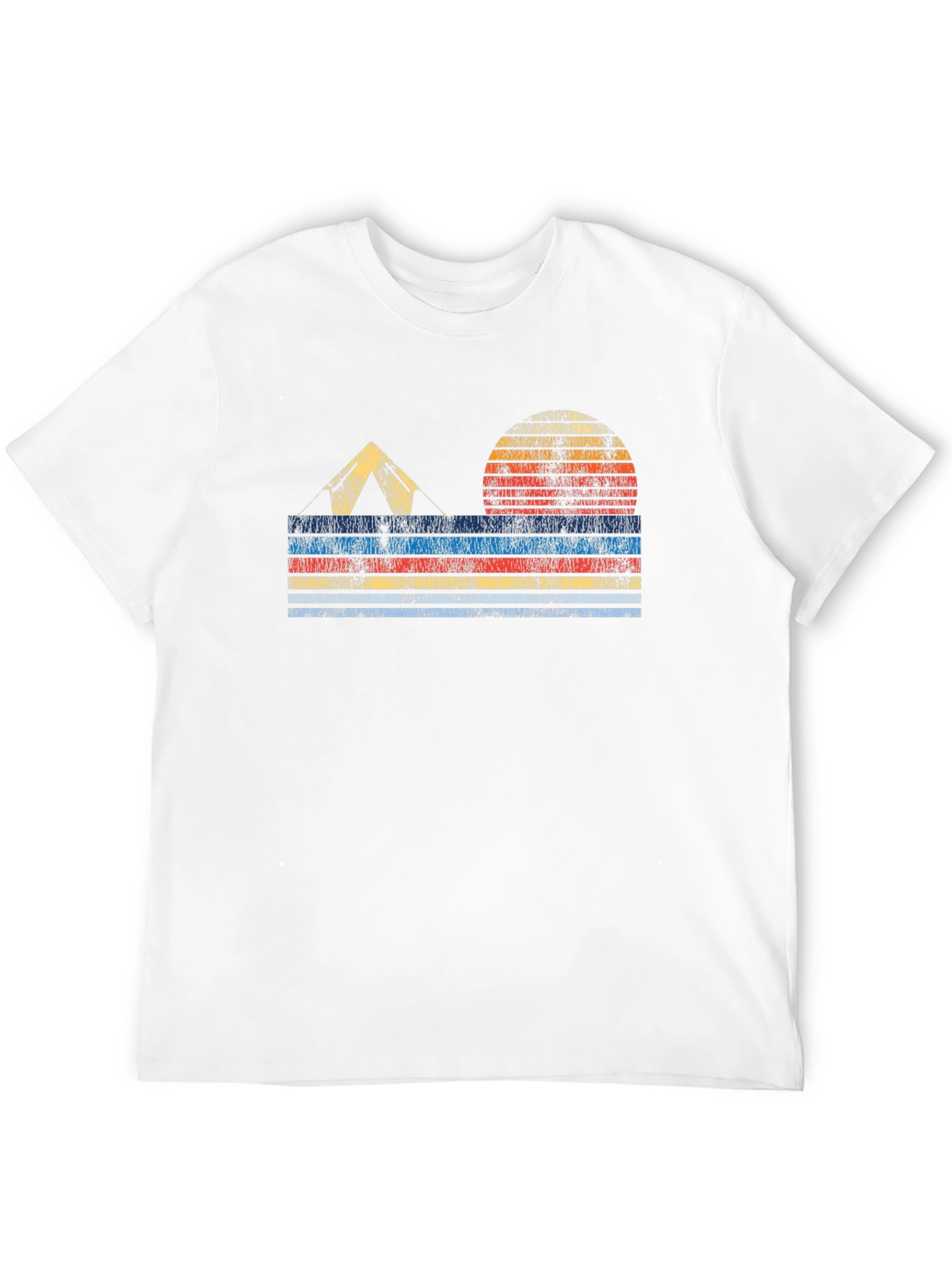 Retro Camping T-Shirt - Tent & Sunset Design