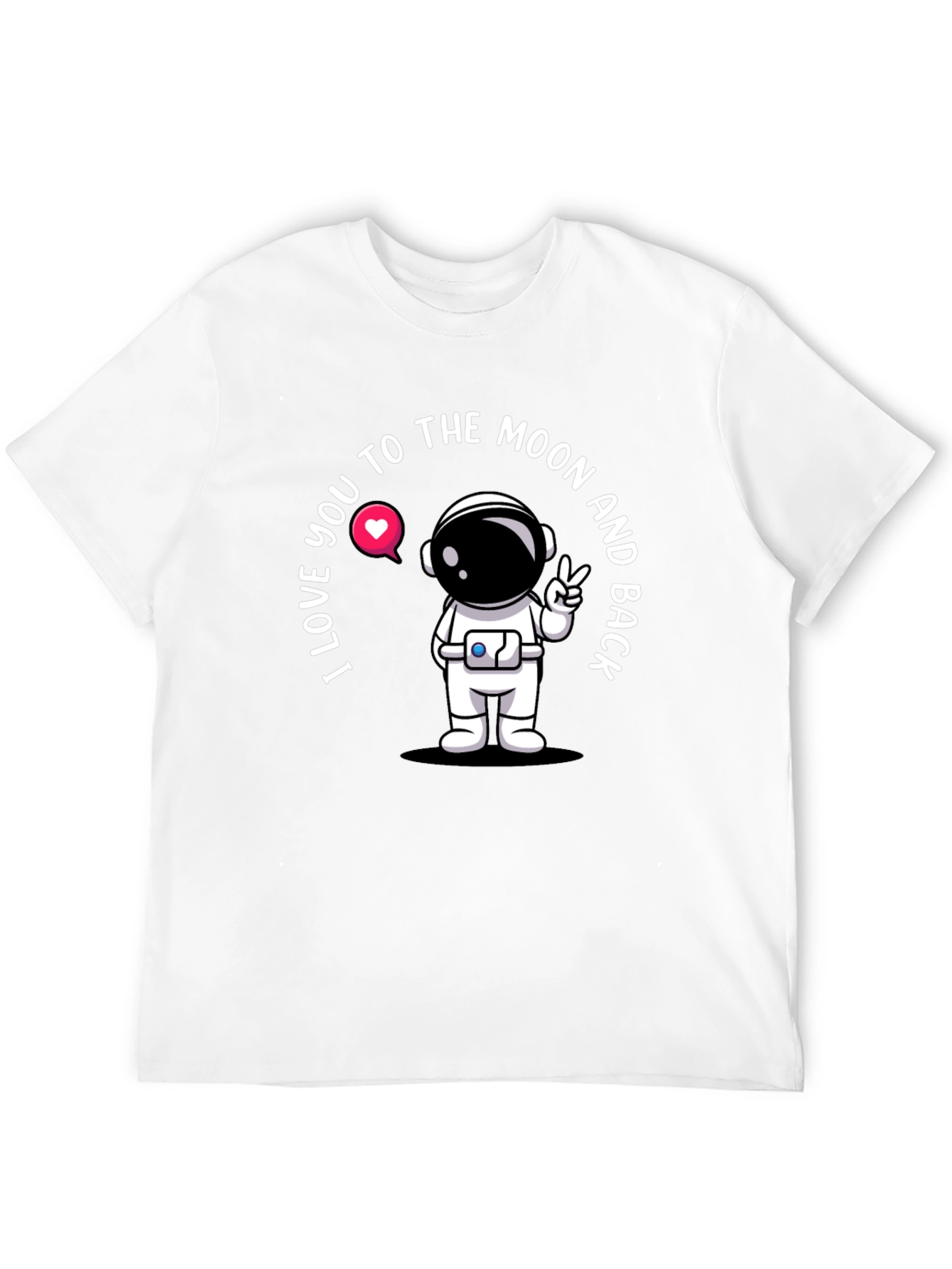 I Love You To The Moon Astronaut Black T-Shirt