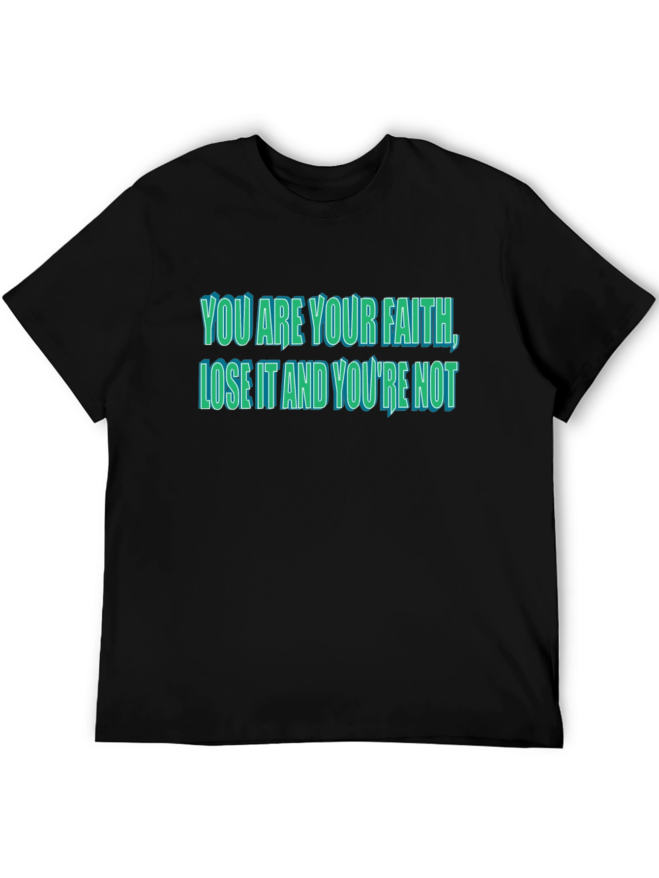 Faith Statement Graphic T-Shirt - Black
