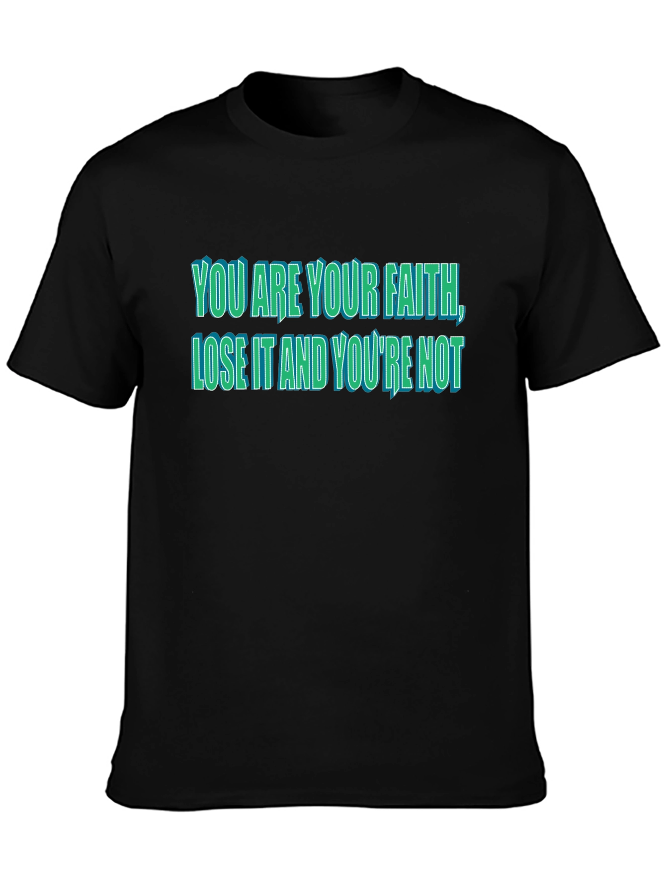 Faith Statement Graphic T-Shirt - Black
