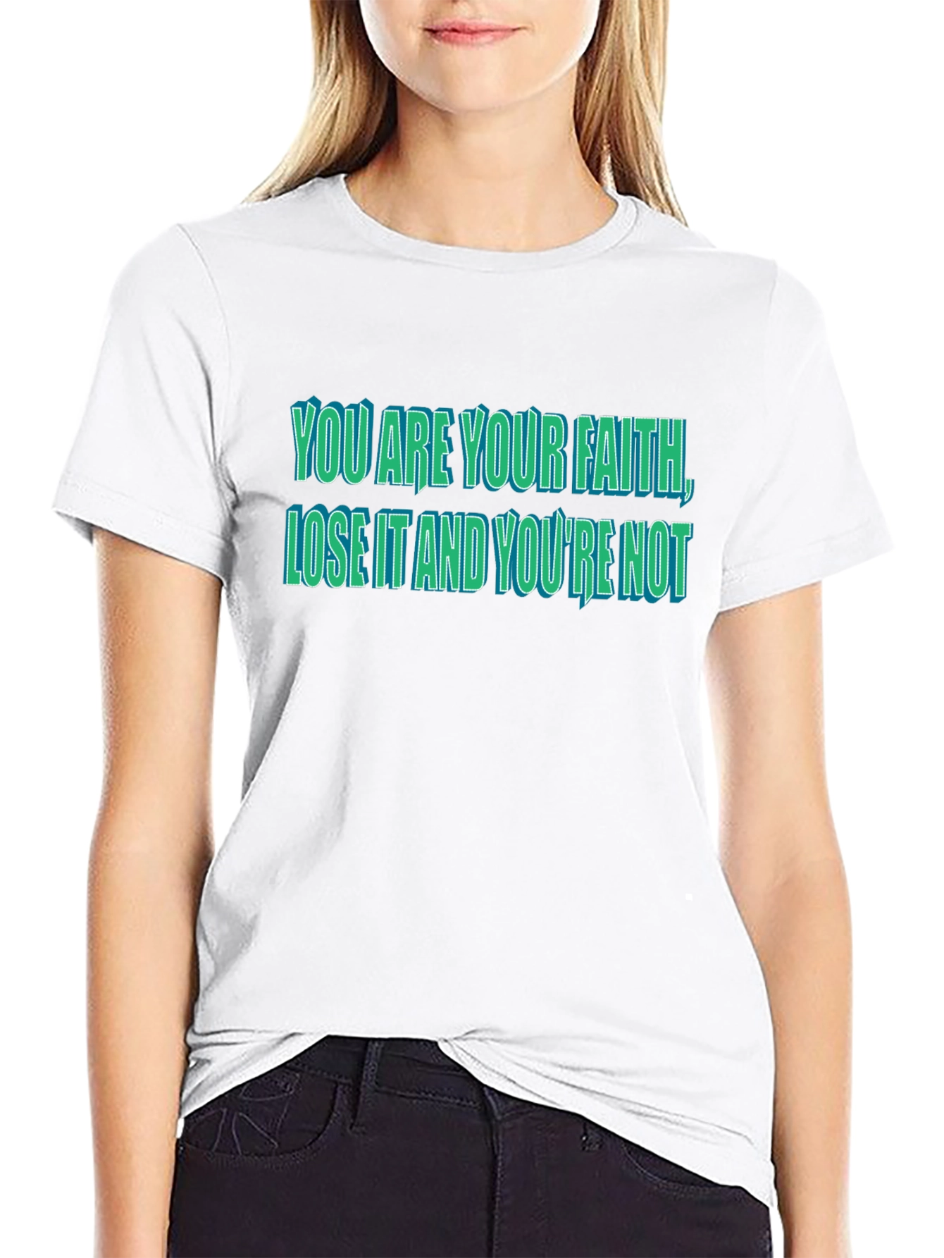 Faith Statement Graphic T-Shirt - Black