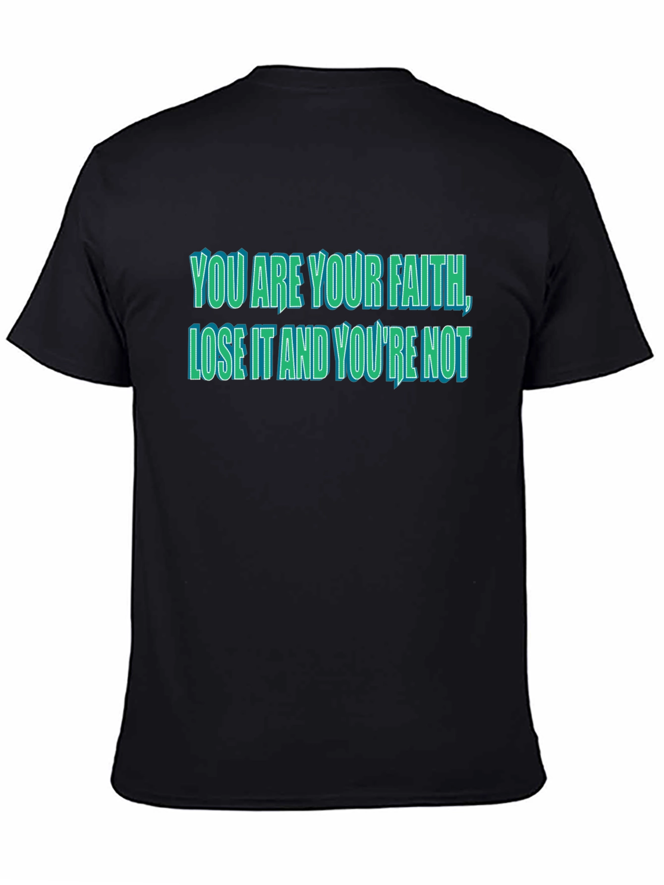 Faith Statement Graphic T-Shirt - Black