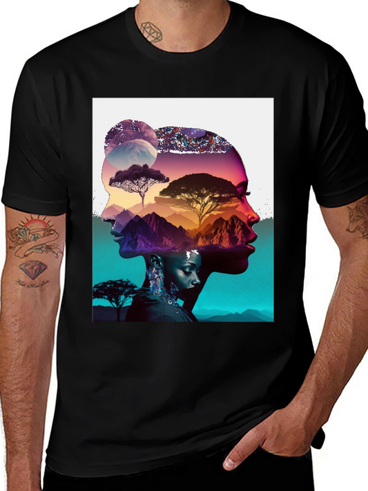 Artistic Graphic Print T-Shirt