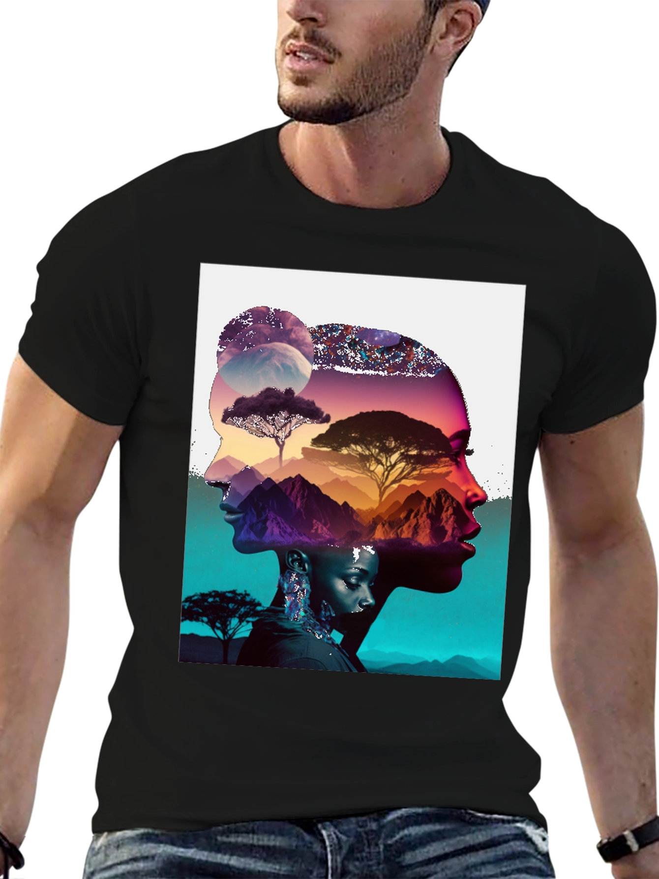 Artistic Graphic Print T-Shirt
