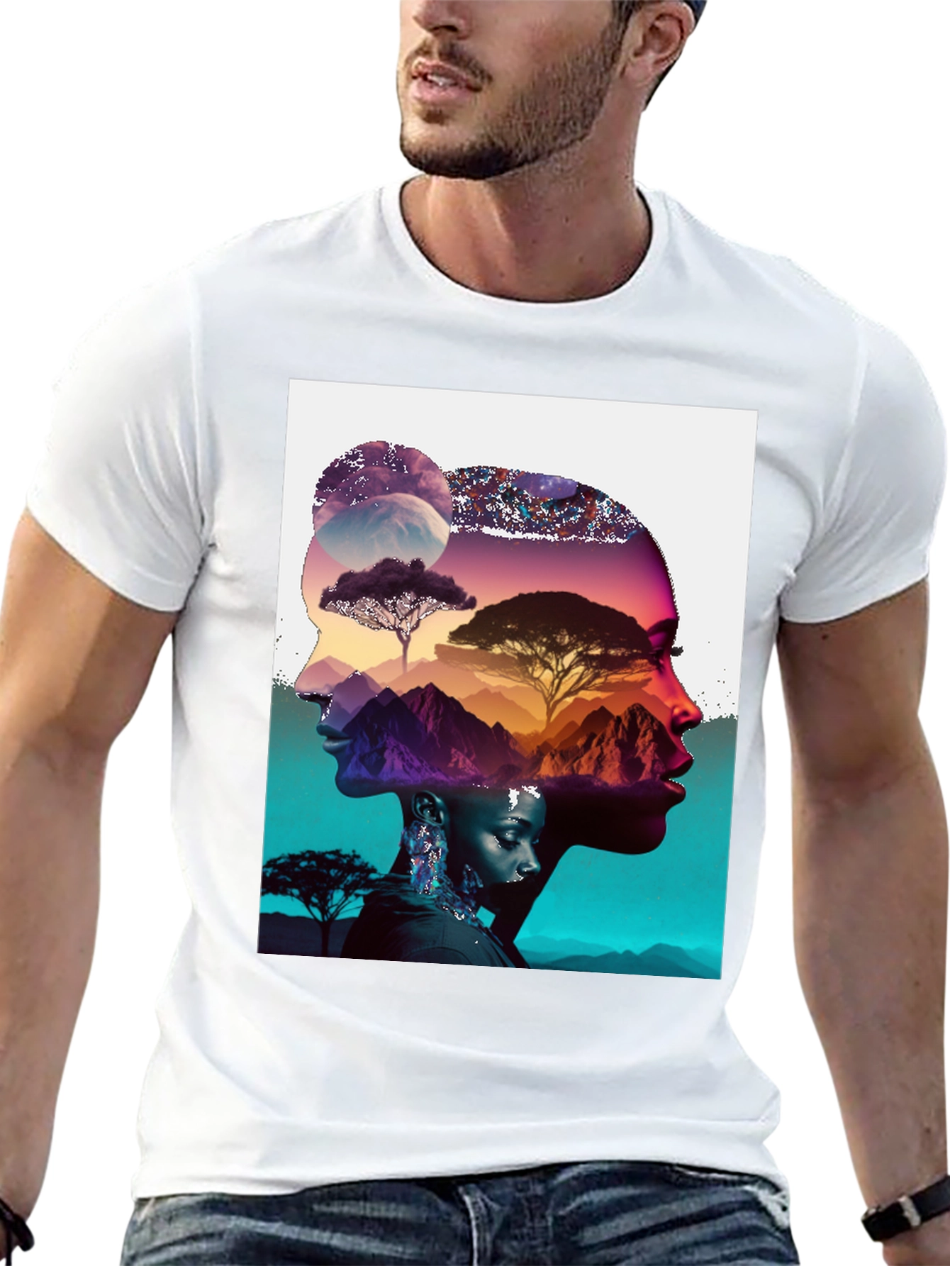 Artistic Graphic Print T-Shirt