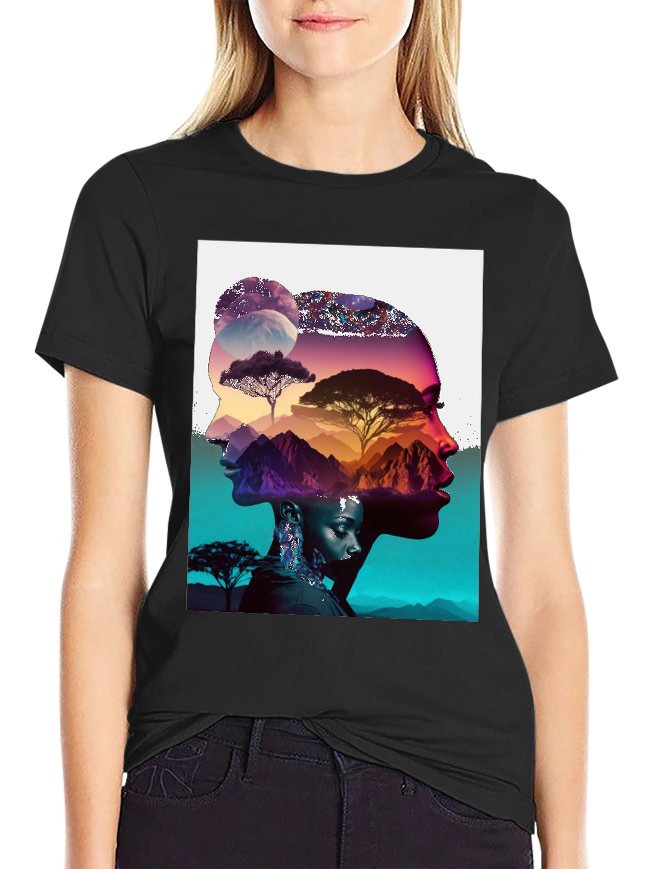Artistic Graphic Print T-Shirt