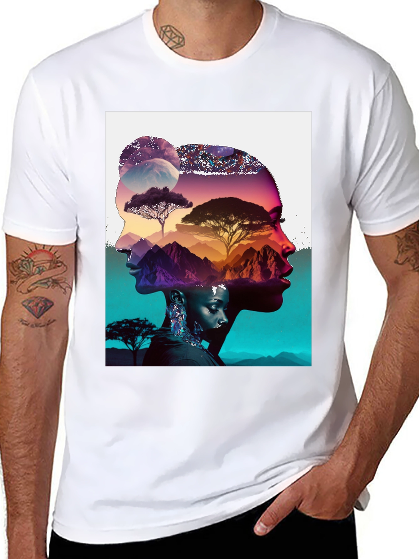 Artistic Graphic Print T-Shirt