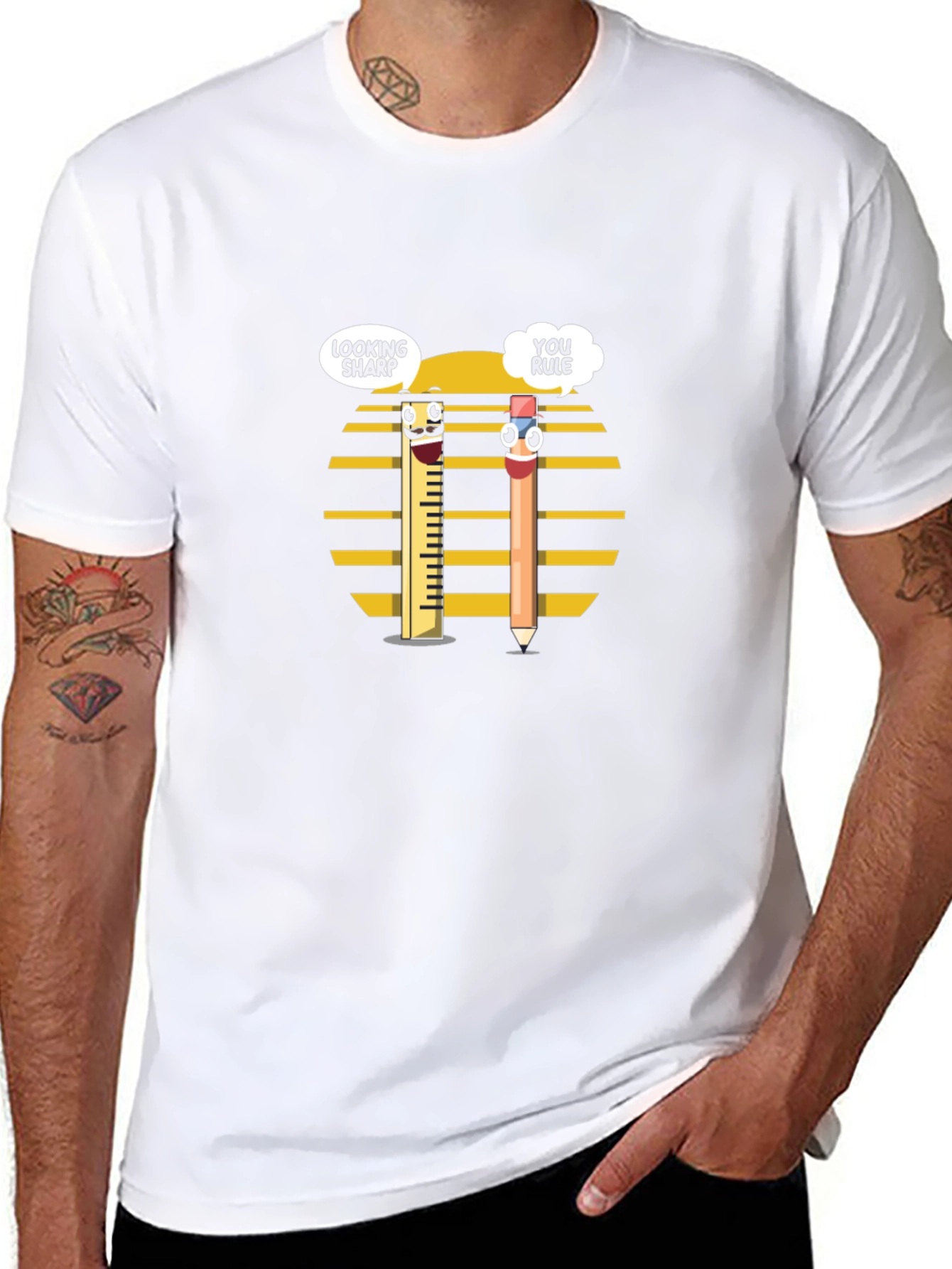 Looking Sharp Mens Black T-Shirt