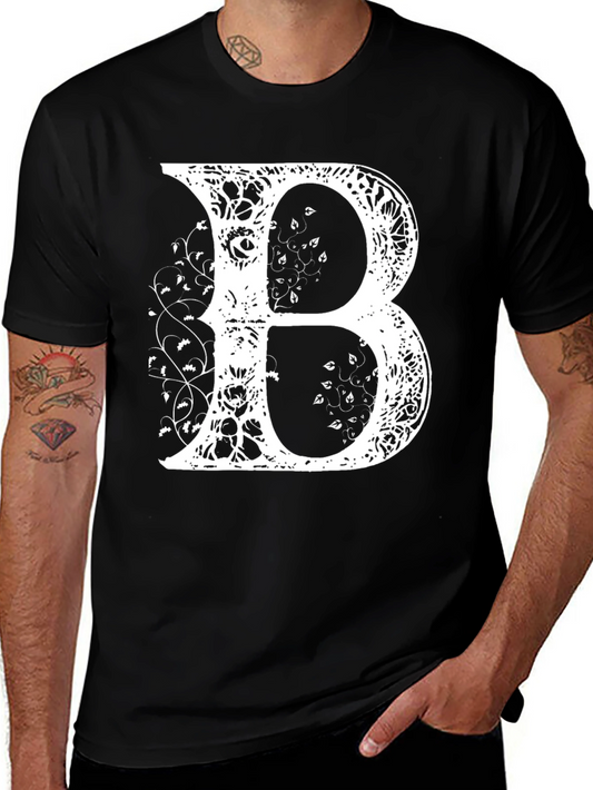 Letter B Graphic Tee - Unique Design