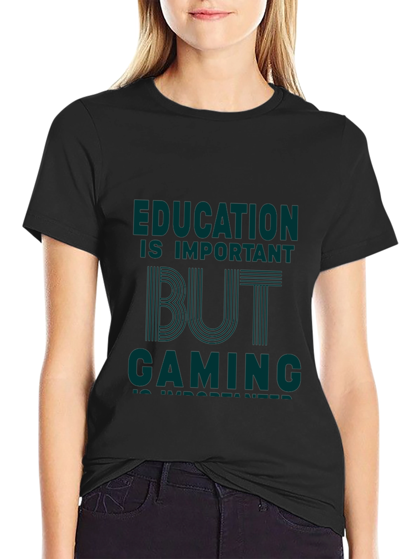 Gaming is Important Mens Black Graphic Tee
