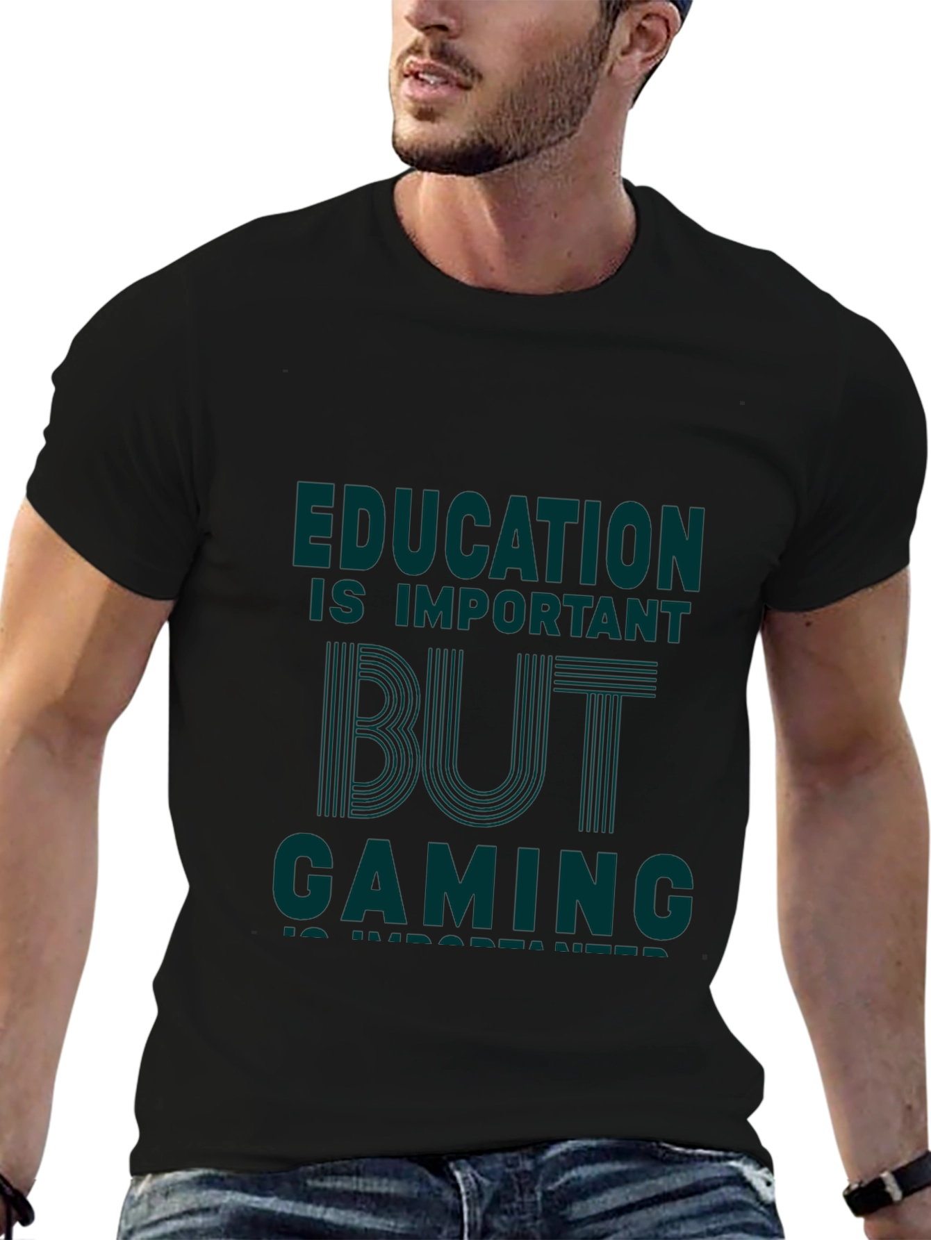 Gaming is Important Mens Black Graphic Tee