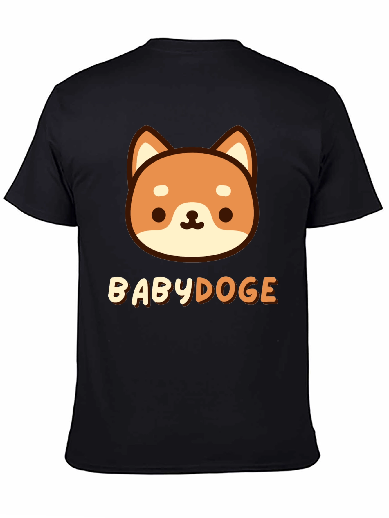 BabyDoge Cartoon Doge T-Shirt - Black