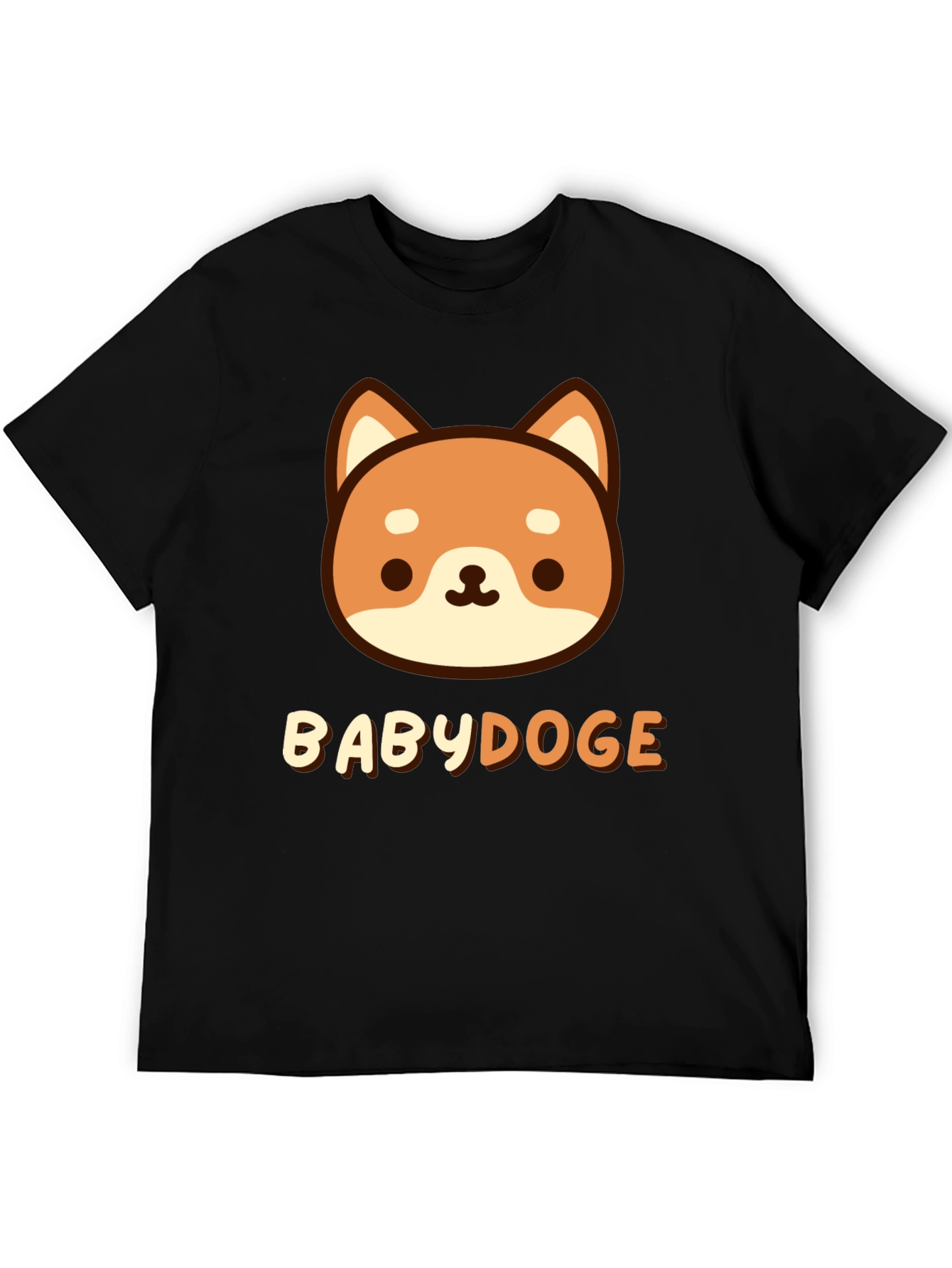 BabyDoge Cartoon Doge T-Shirt - Black