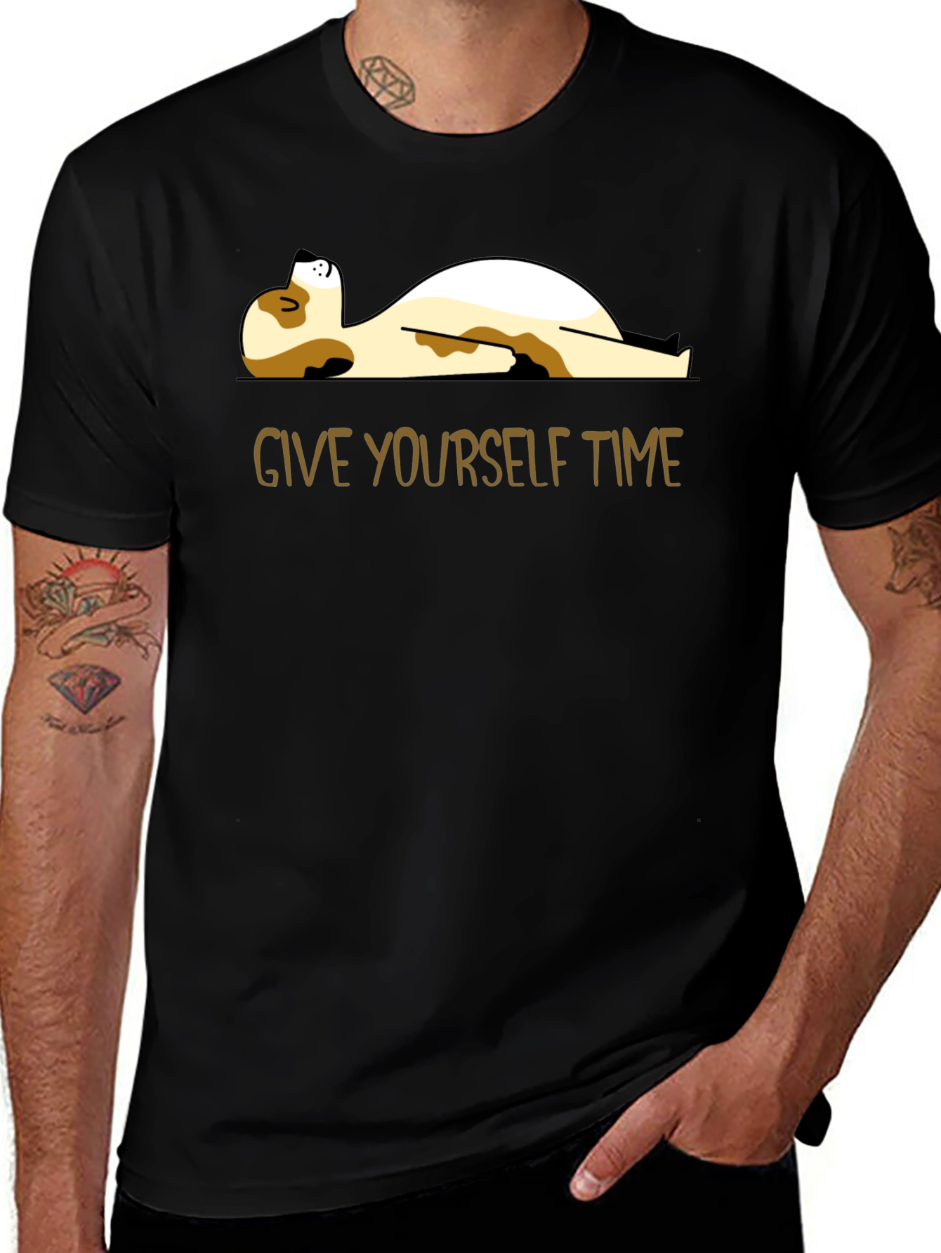 Relaxed Dog Graphic Tee - Give Yourself Time