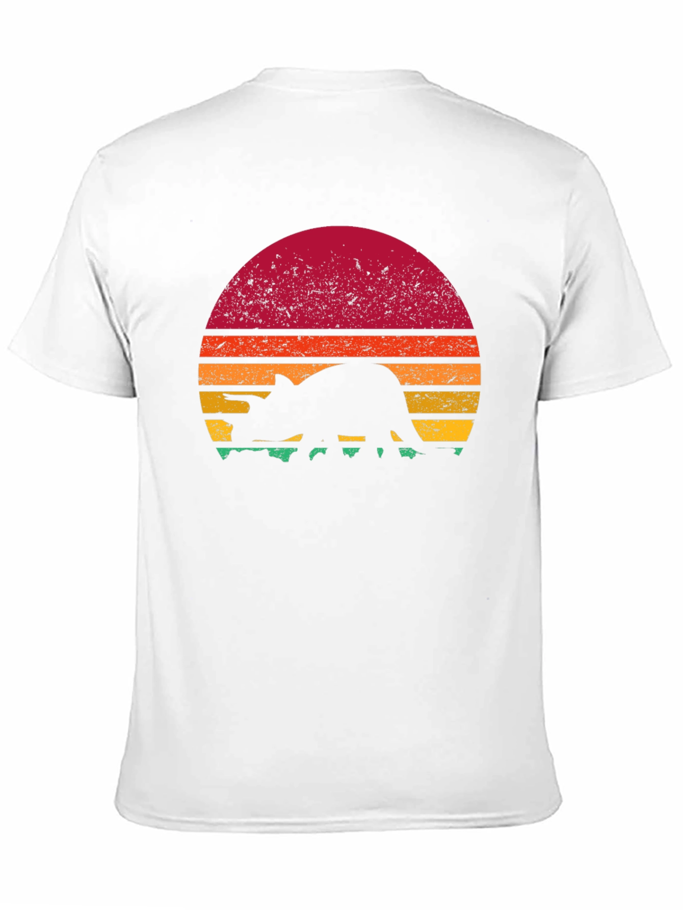 Retro Dinosaur Sunset Graphic T-Shirt