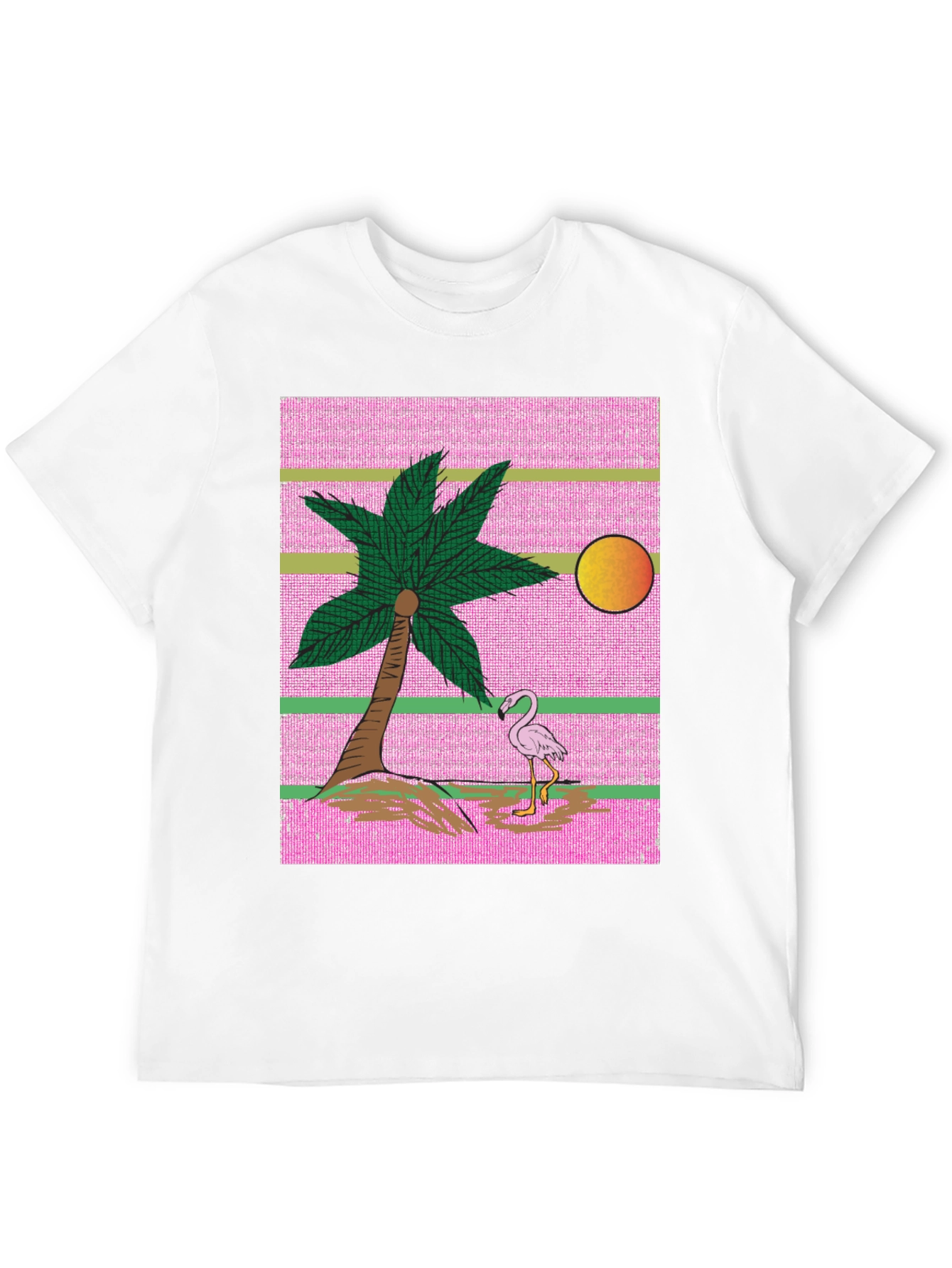 Retro Flamingo Palm Tree T-Shirt