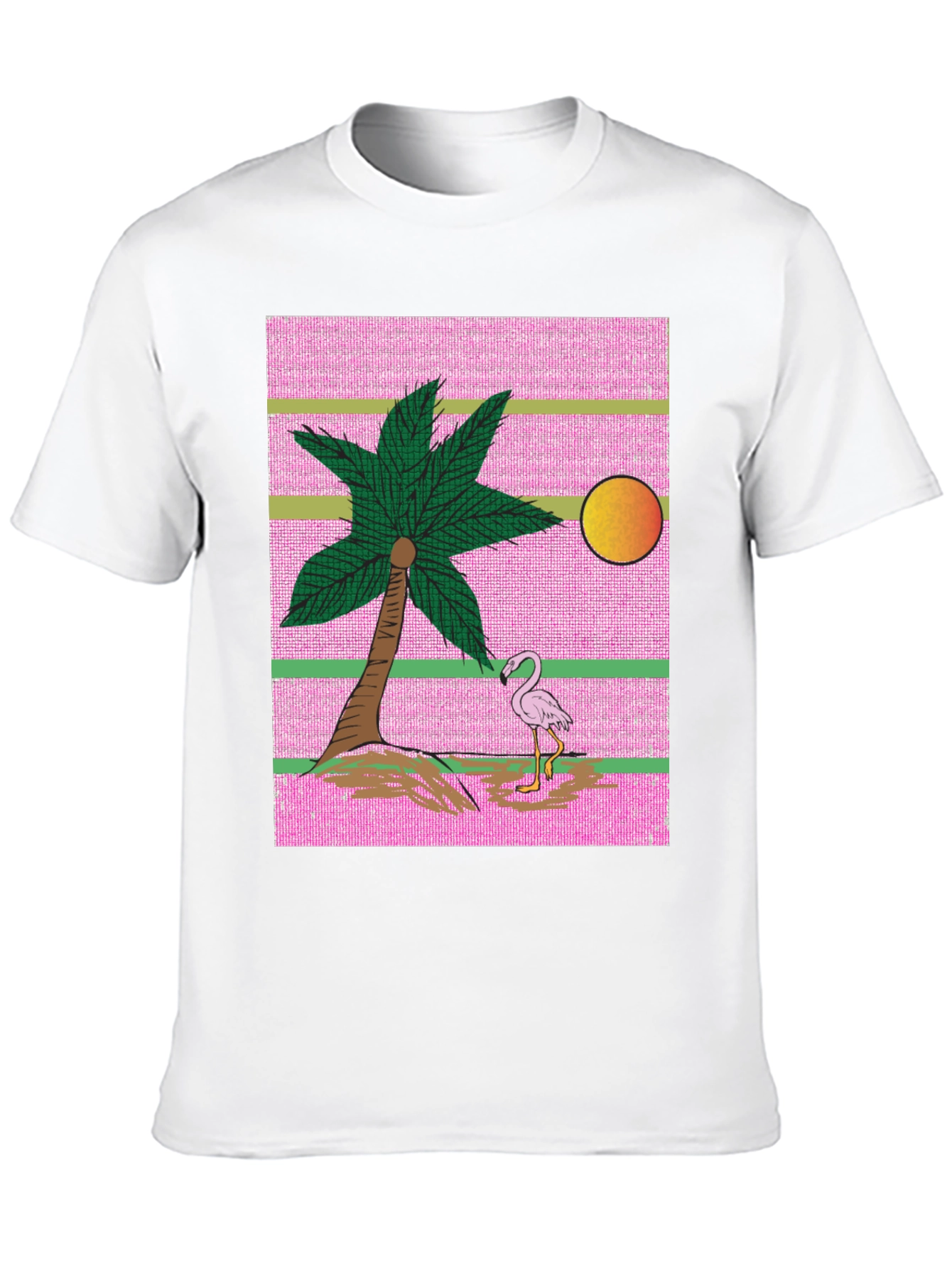 Retro Flamingo Palm Tree T-Shirt