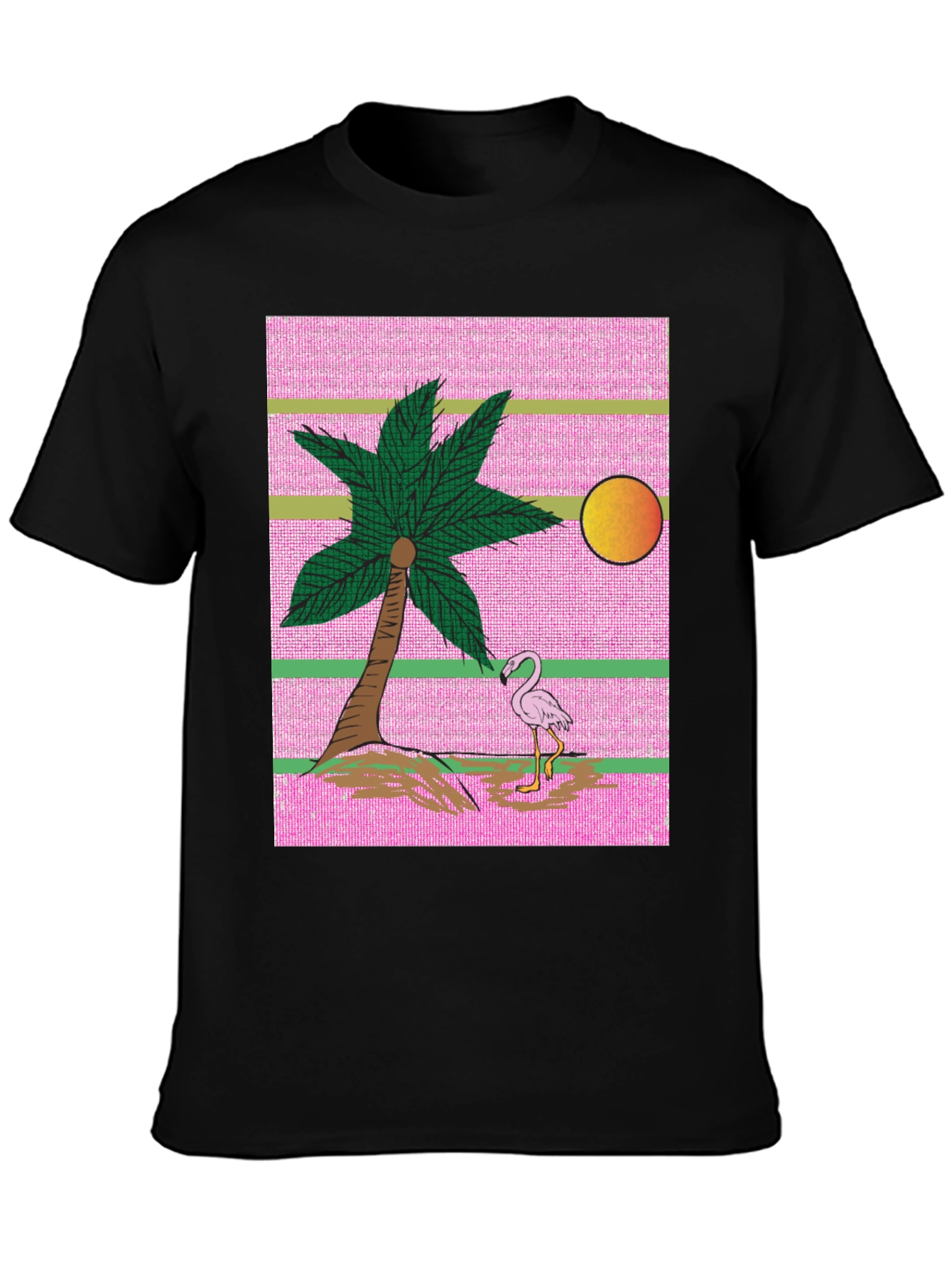 Retro Flamingo Palm Tree T-Shirt