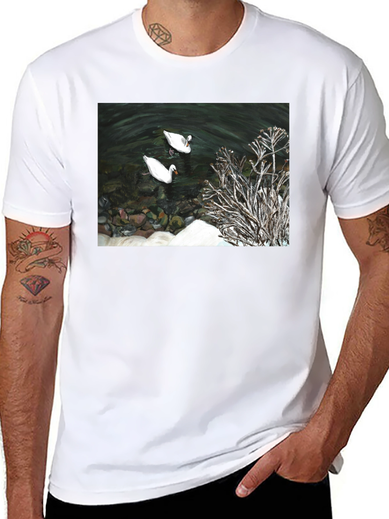 Swan Lake Graphic Tee - Black