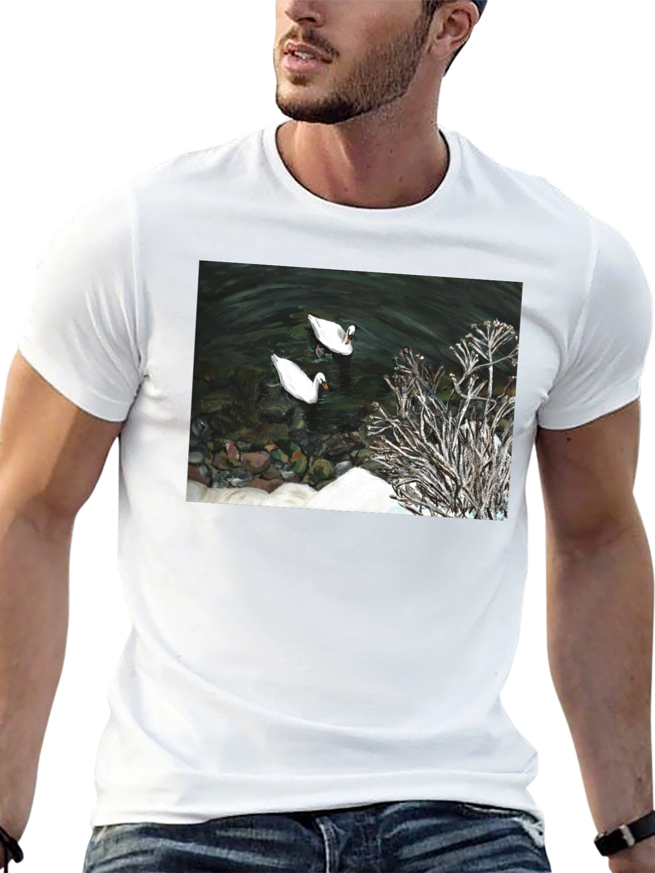 Swan Lake Graphic Tee - Black