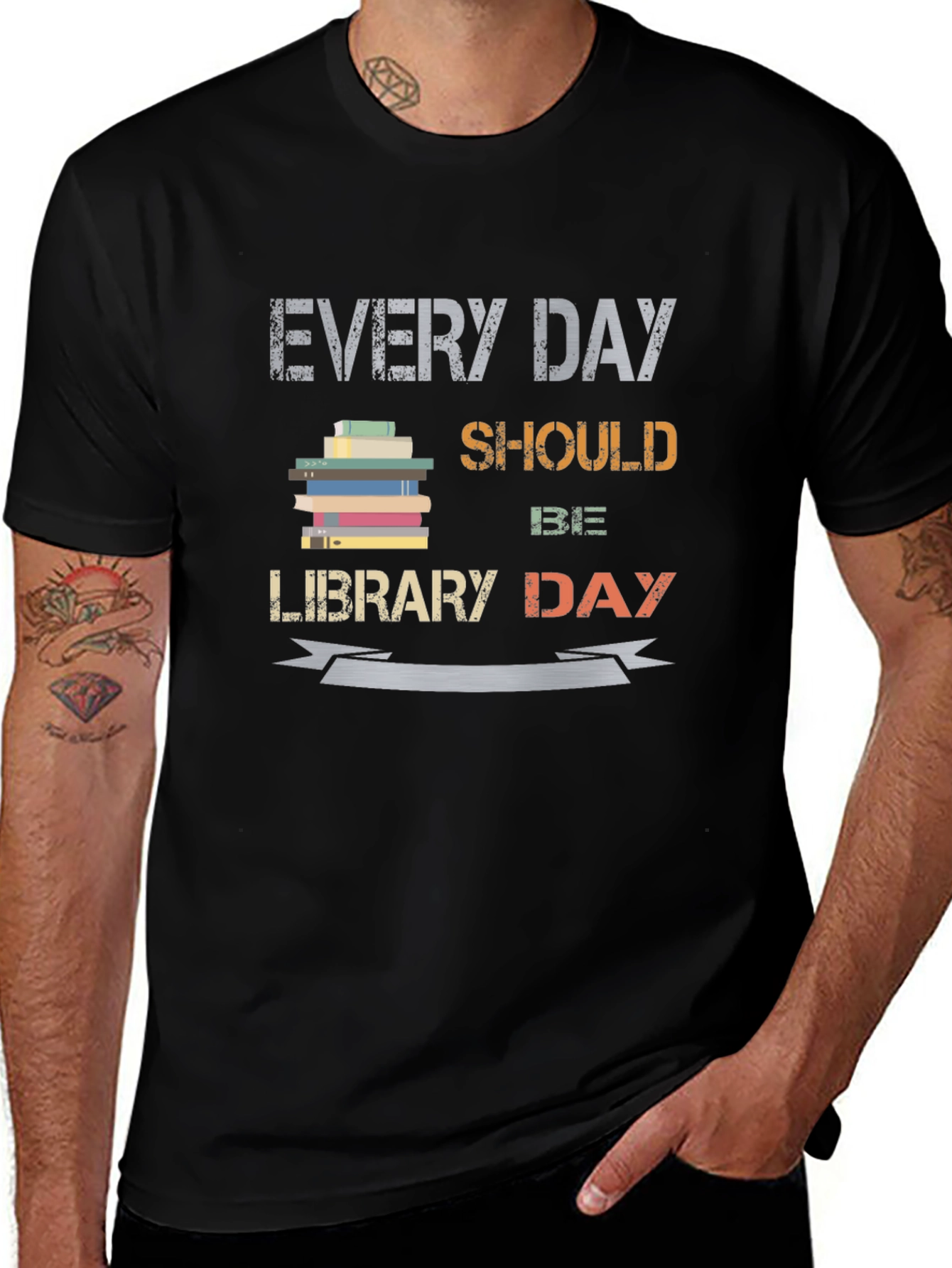 Every Day Should Be Library Day Graphic Tee