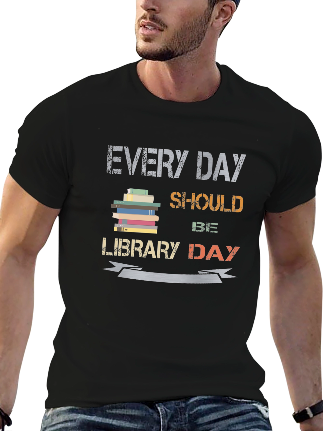 Every Day Should Be Library Day Graphic Tee