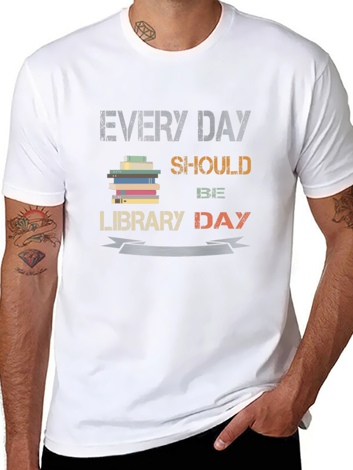 Every Day Should Be Library Day Graphic Tee