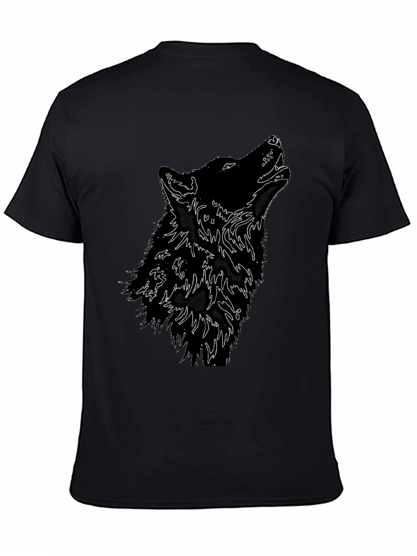Black Wolf Howl T-Shirt - Graphic Tee