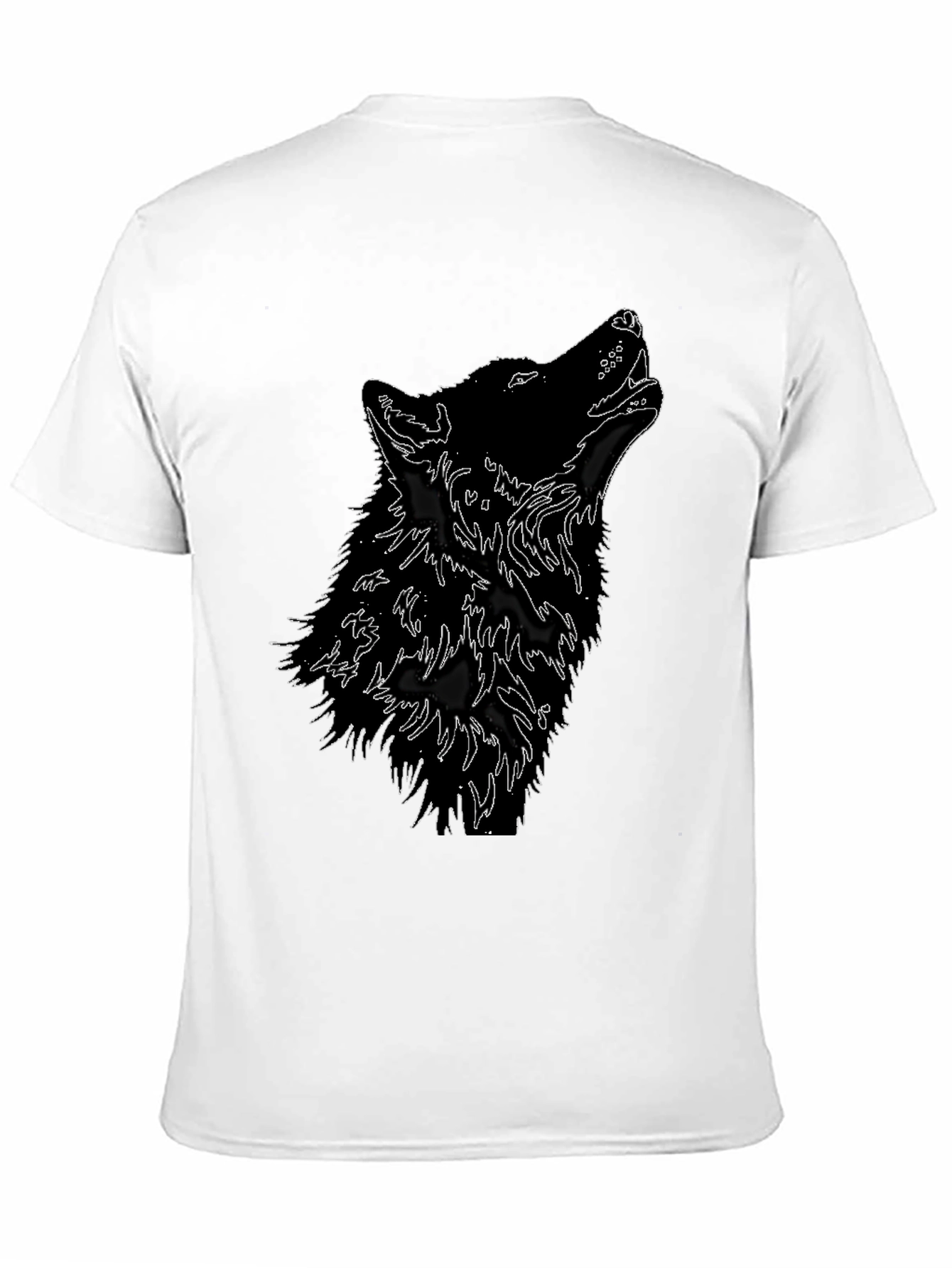 Black Wolf Howl T-Shirt - Graphic Tee