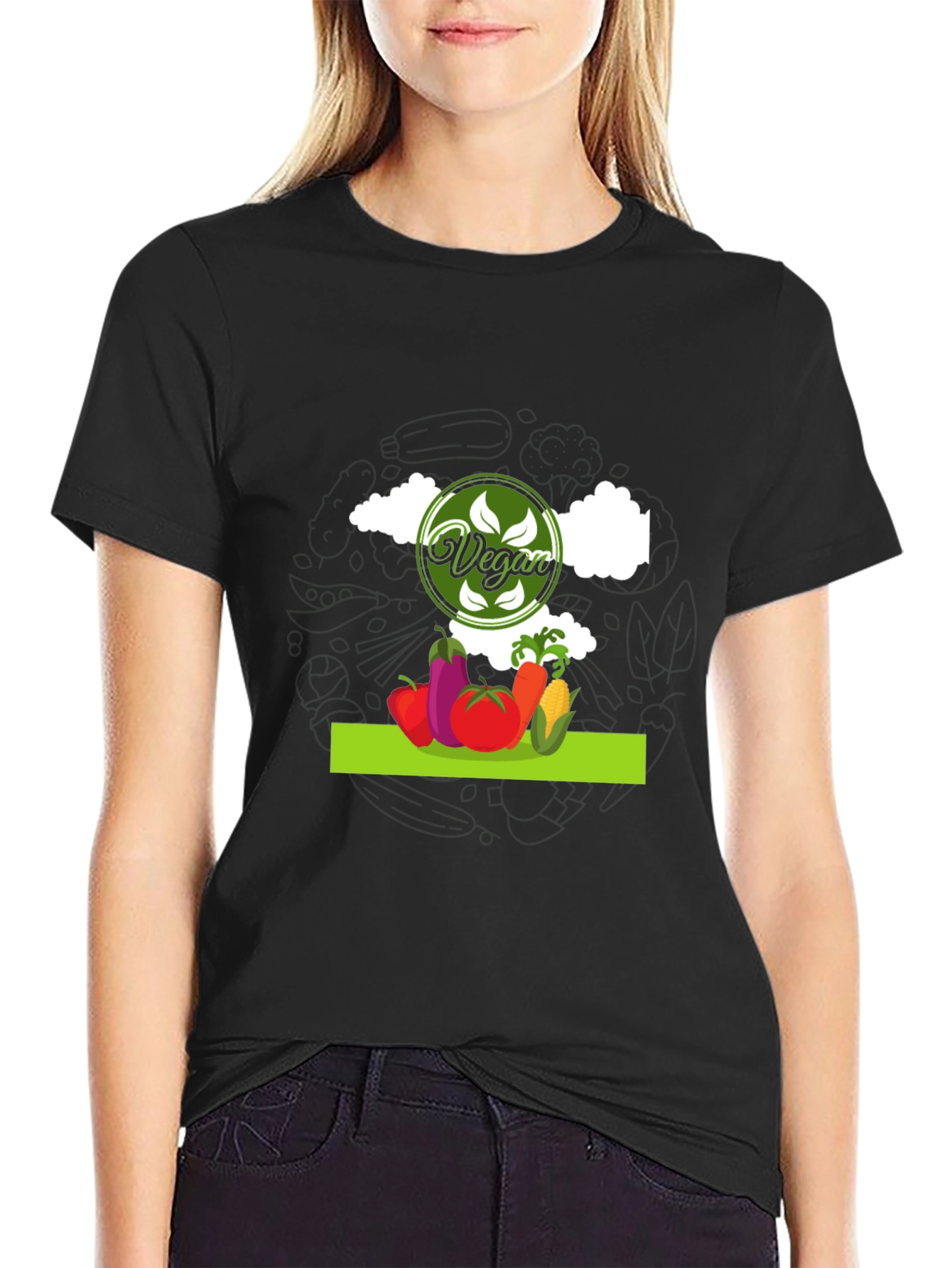 Vegan Graphic T-Shirt - Eat Your Veggies!