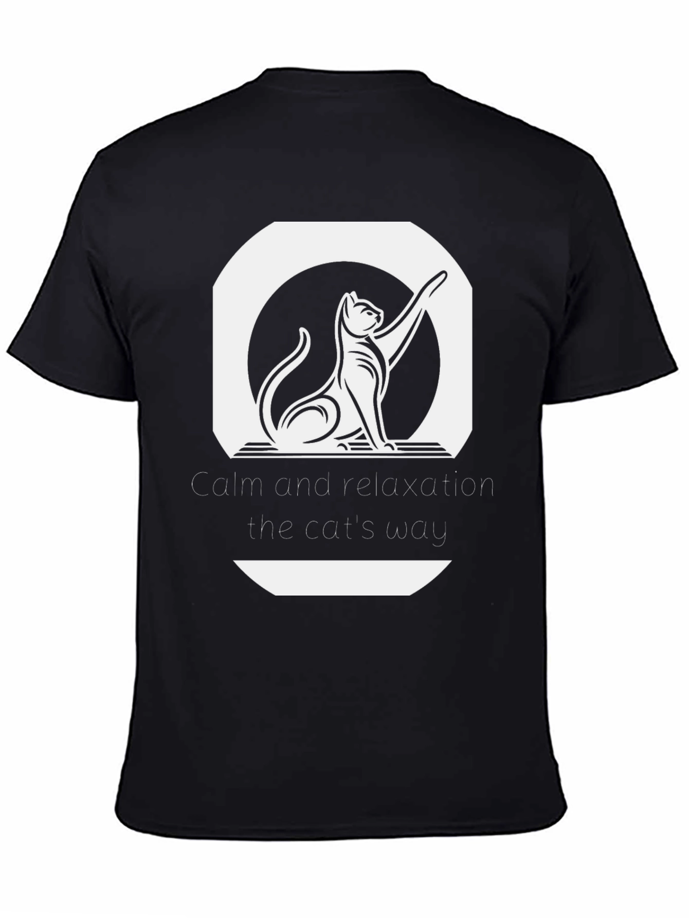 Mens Graphic Tee - Relax Cat Design