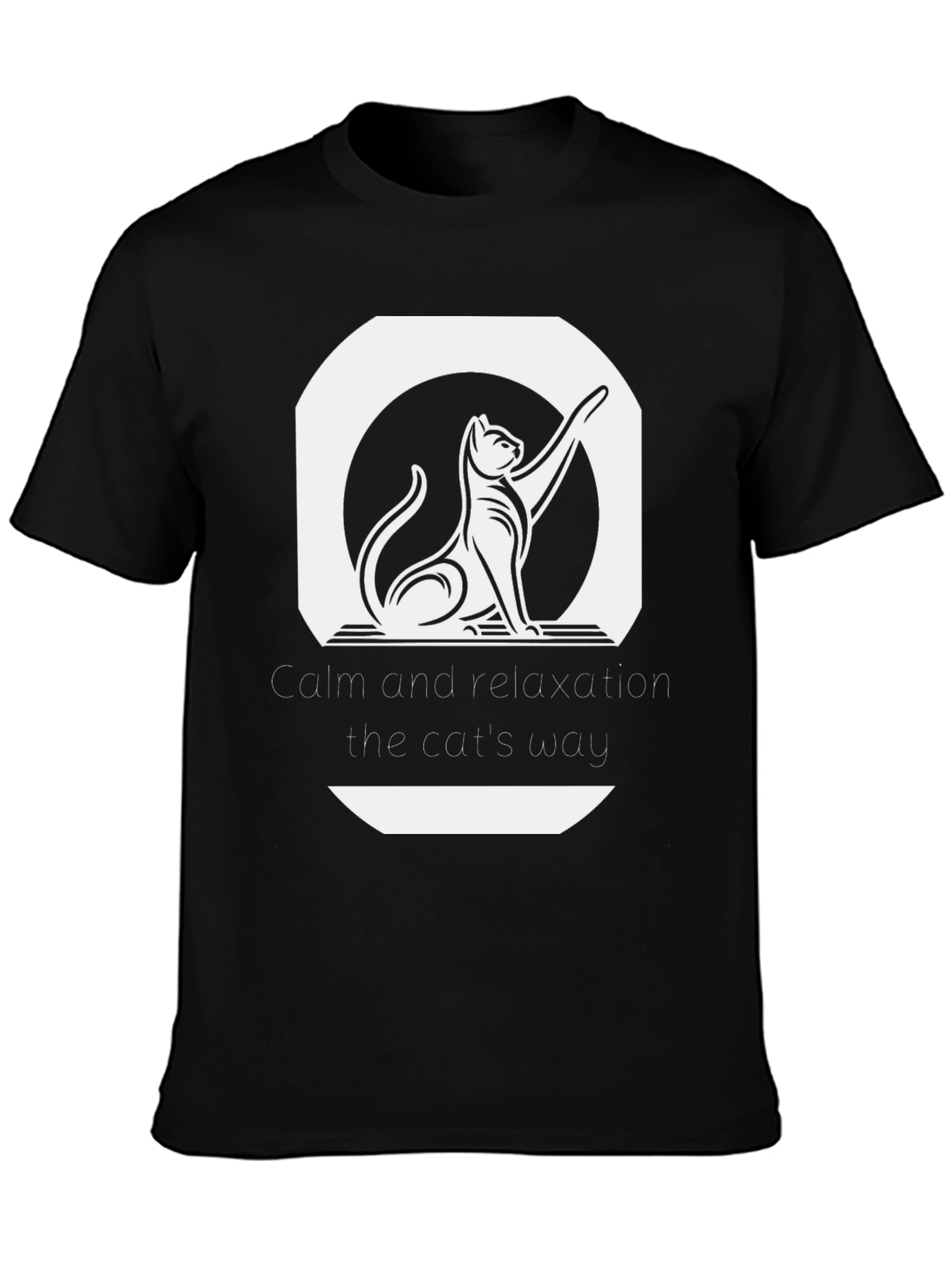 Mens Graphic Tee - Relax Cat Design