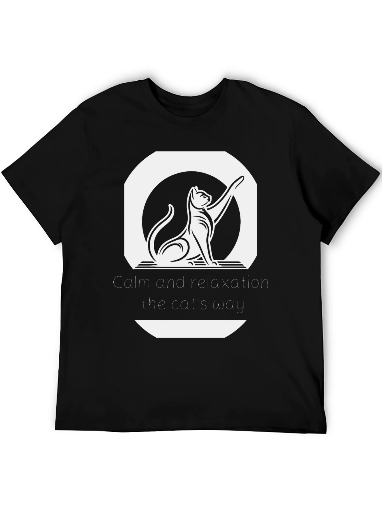 Mens Graphic Tee - Relax Cat Design
