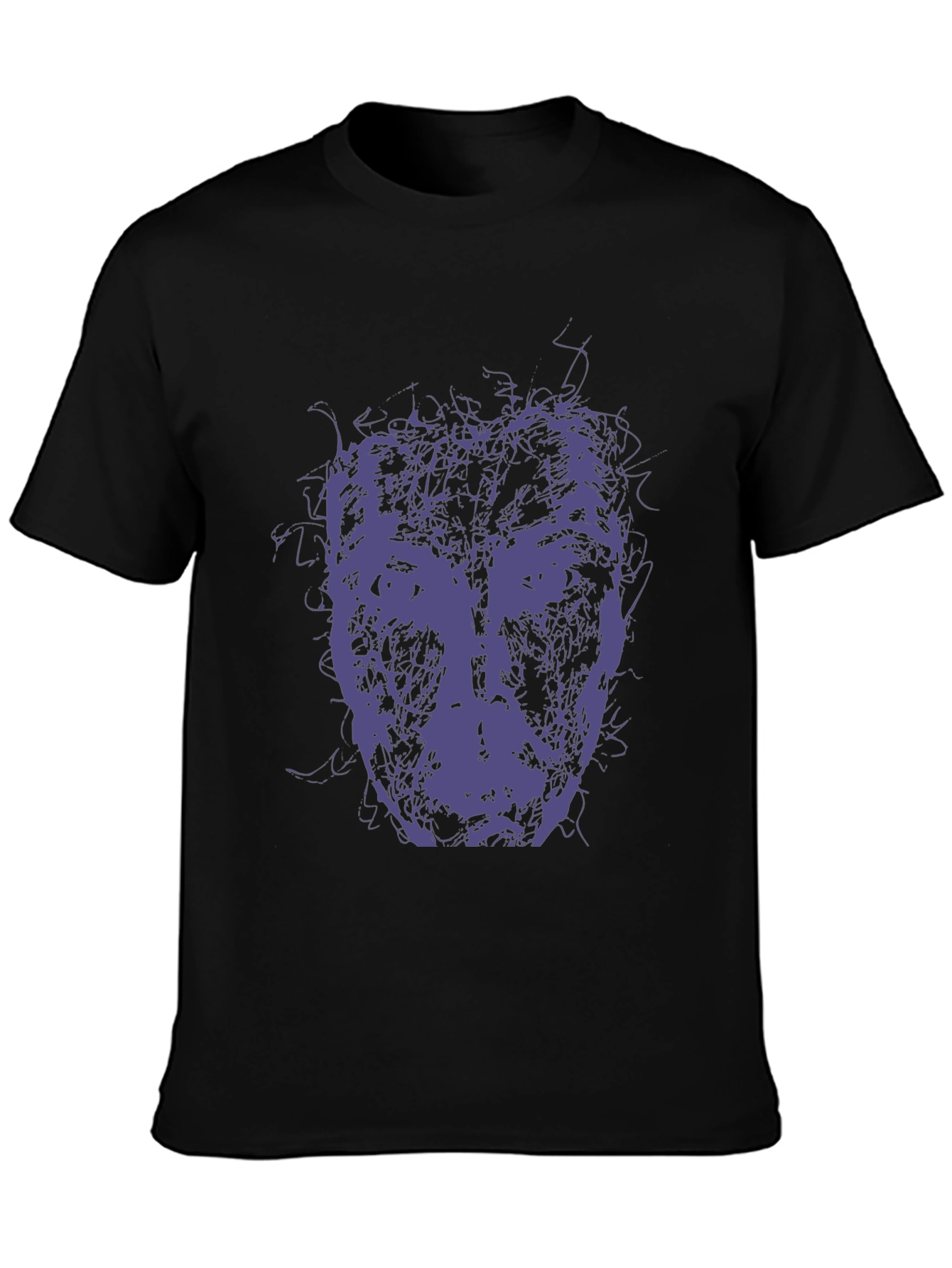 Abstract Face Graphic Tee - Modern Art Style T-Shirt