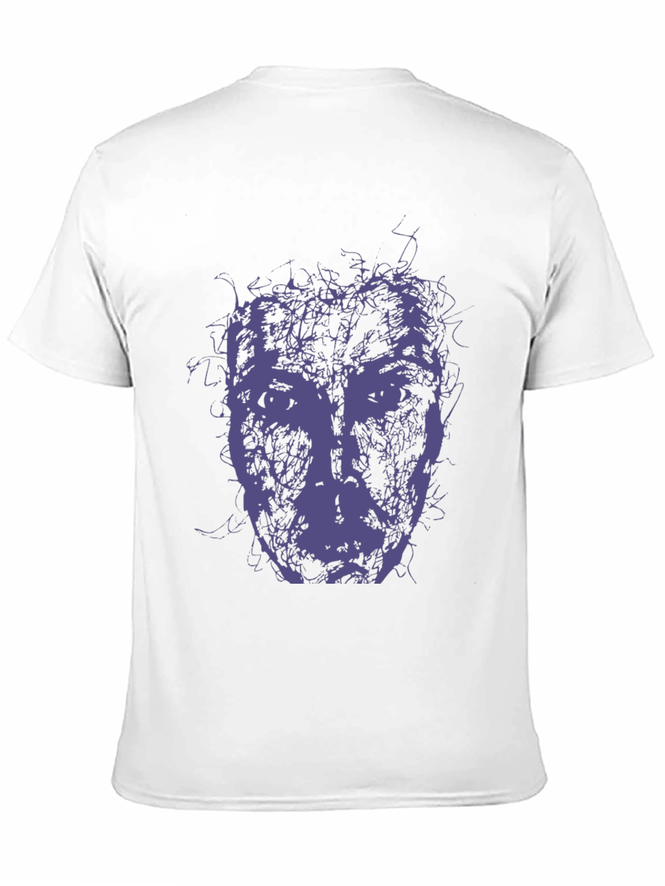 Abstract Face Graphic Tee - Modern Art Style T-Shirt