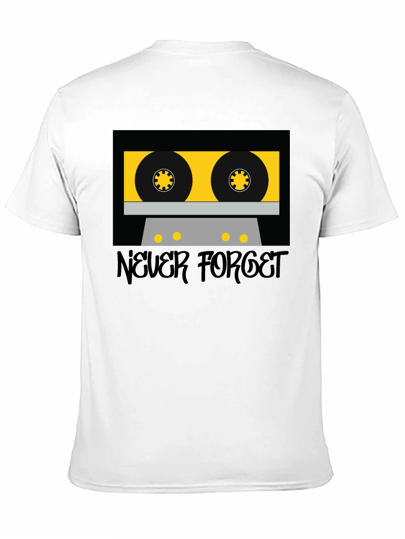 Retro Cassette Tape Graphic T-Shirt - Never Forget