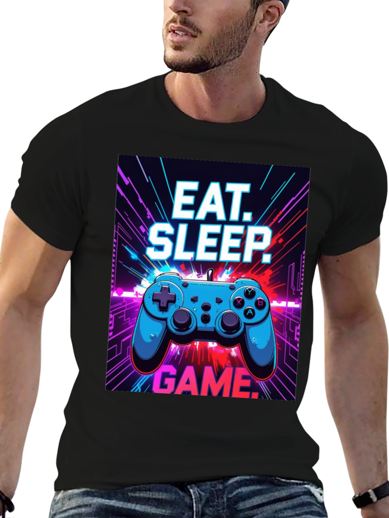 Eat Sleep Game T-Shirt - Gamer Style