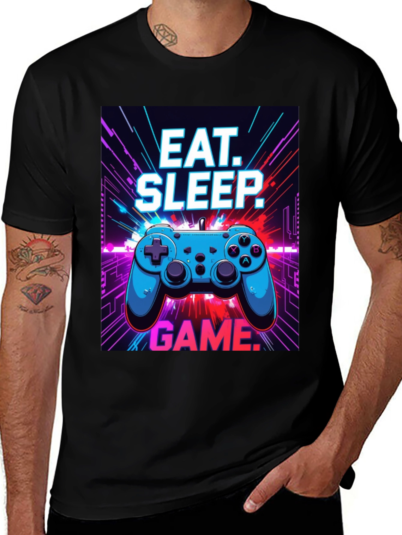 Eat Sleep Game T-Shirt - Gamer Style