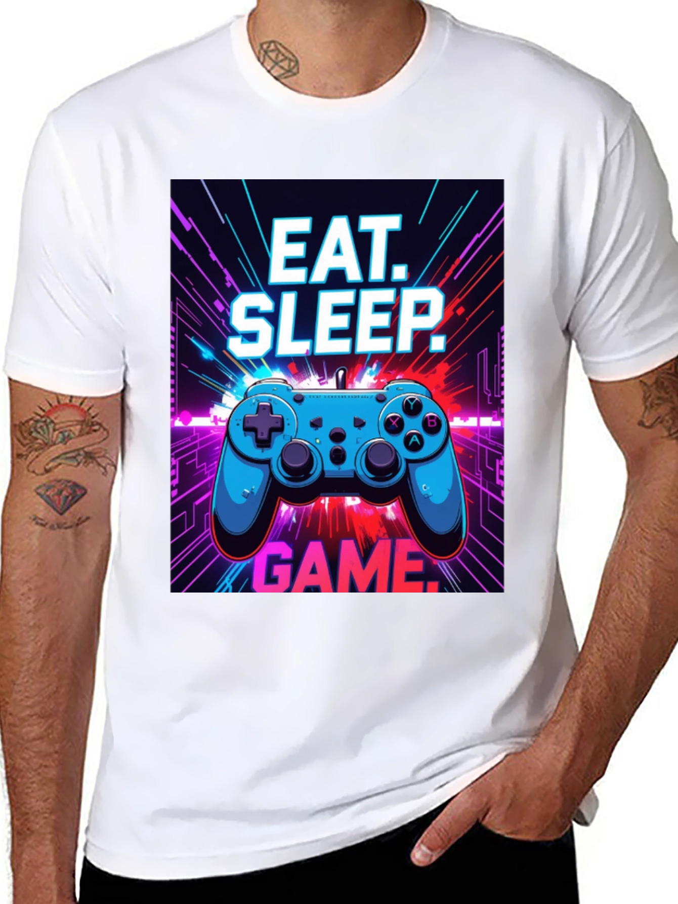 Eat Sleep Game T-Shirt - Gamer Style