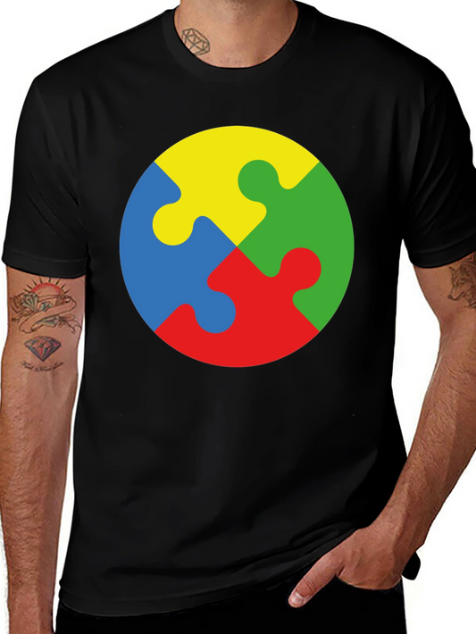 Autism Awareness Puzzle Piece Graphic T-Shirt